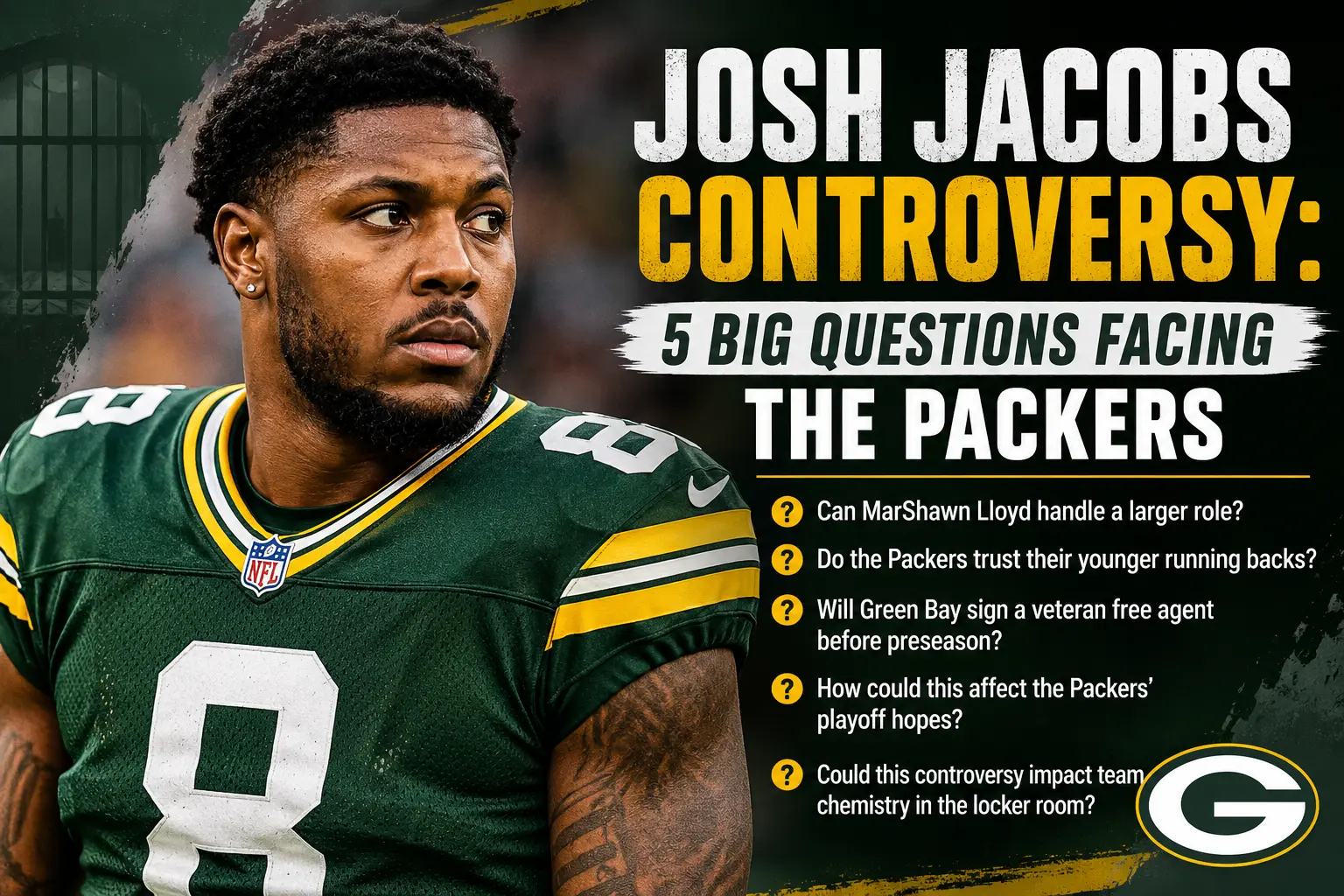 Josh Jacobs Controversy: 5 Big Questions Facing the Packers Before Training Camp