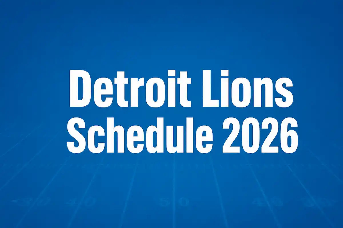Detroit Lions Schedule 2026